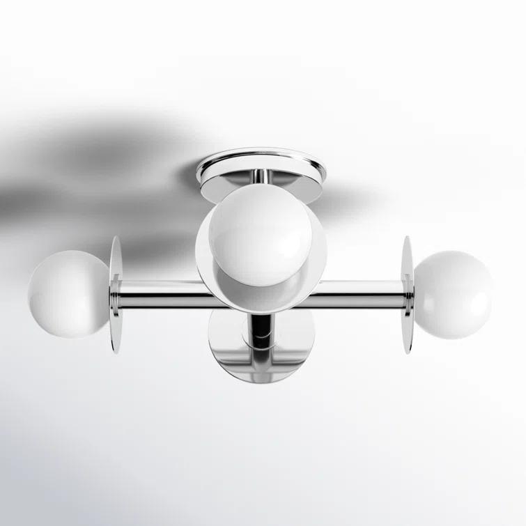 Allegra 4 Light Glass Semi Flush Mount