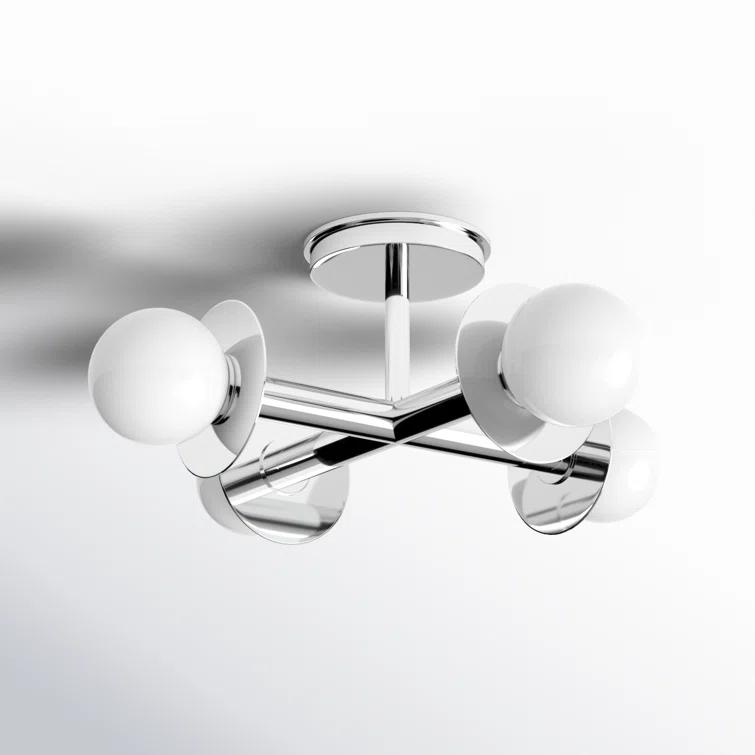 Allegra 4 Light Glass Semi Flush Mount