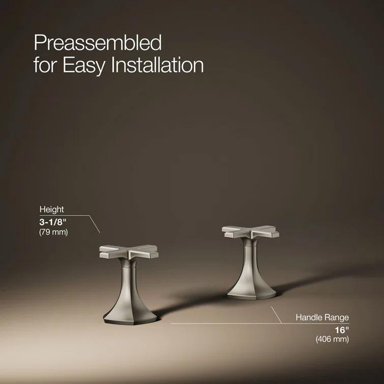 Occasion Cross Bathroom Sink Faucet Handles, 3.12" H x 3" W