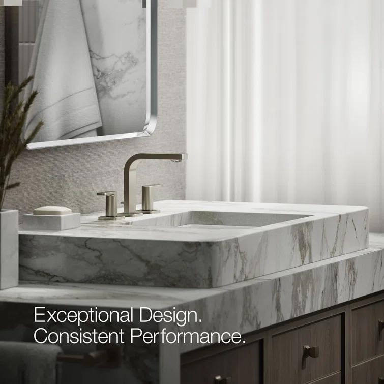 Kohler ® Parallel ® Widespread Nickel Bathroom Sink Faucet and Handles