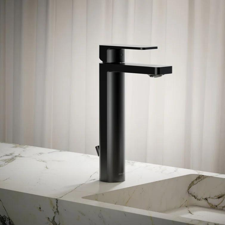Parallel™ Tall Single-Handle Bathroom Sink Faucet, Single-Hole Faucet with Pop-Up Drain, 1.2 GPM