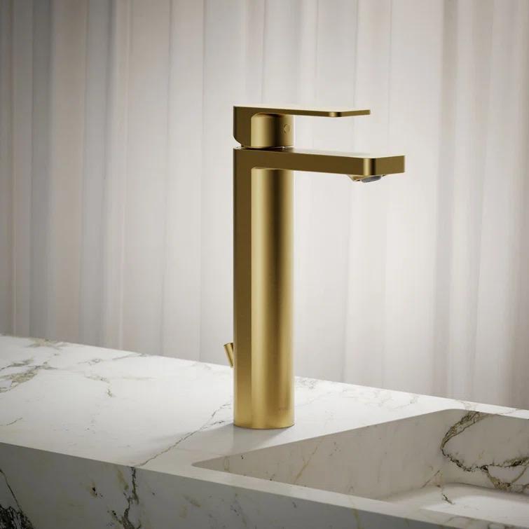 Parallel™ Tall Single-Handle Bathroom Sink Faucet, Single-Hole Faucet with Pop-Up Drain, 1.2 GPM
