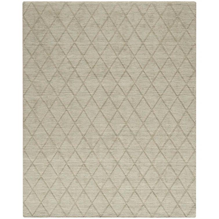 Nourison Wool Haven Sage Modern Wool Indoor Rug