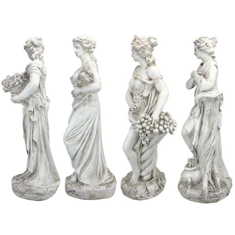 4 Piece Goddesses of the Four Seasons Statue Set