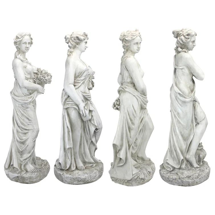 4 Piece Goddesses of the Four Seasons Statue Set