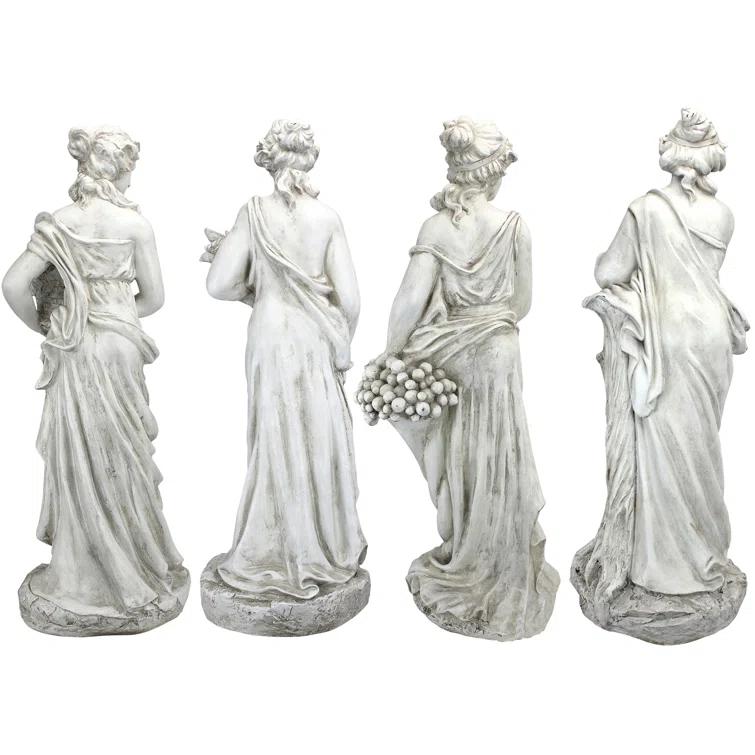 4 Piece Goddesses of the Four Seasons Statue Set