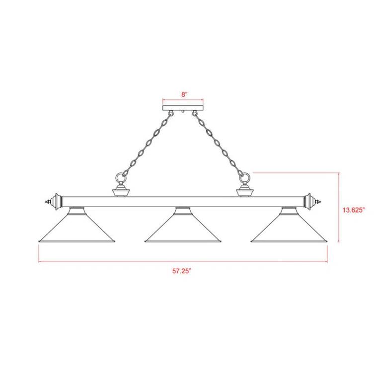 Lark Manor™ Annaleisa 3 - Light Pool Table Lights Pendant