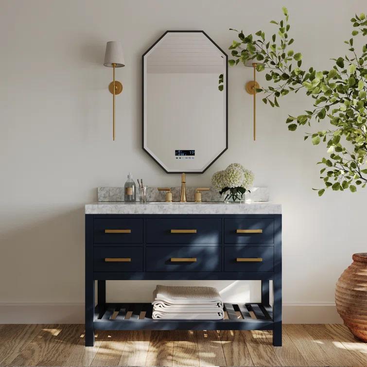 Ancerre Designs Elizabeth 48" Wood Bathroom Vanity Set in Heritage Blue
