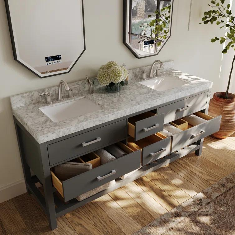 Ancerre Designs Elizabeth 72'' Double Bath Vanity Set