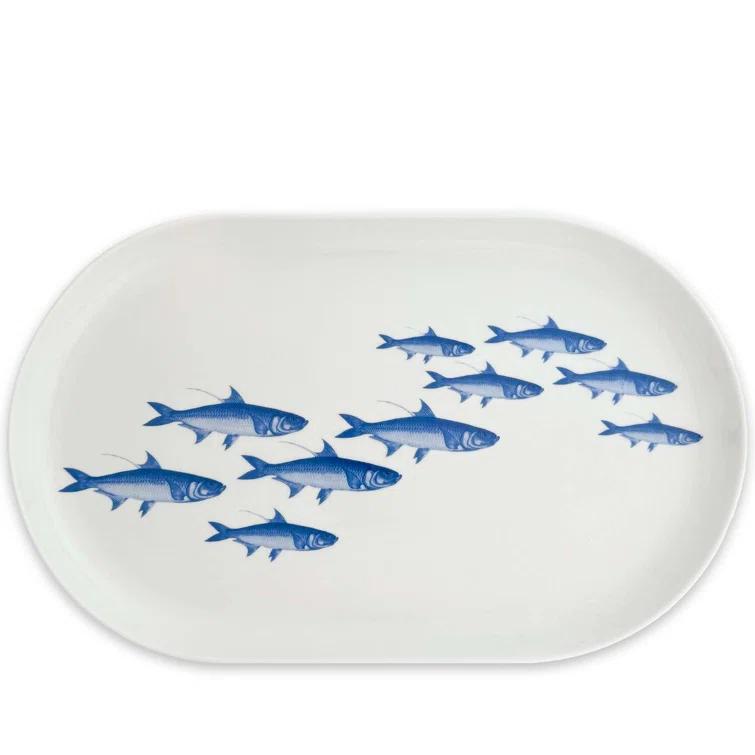 Caskata School Of Fish Large Oval Platter