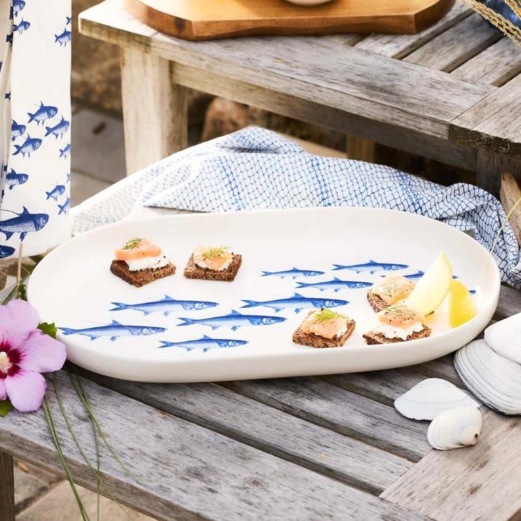 Caskata School Of Fish Large Oval Platter