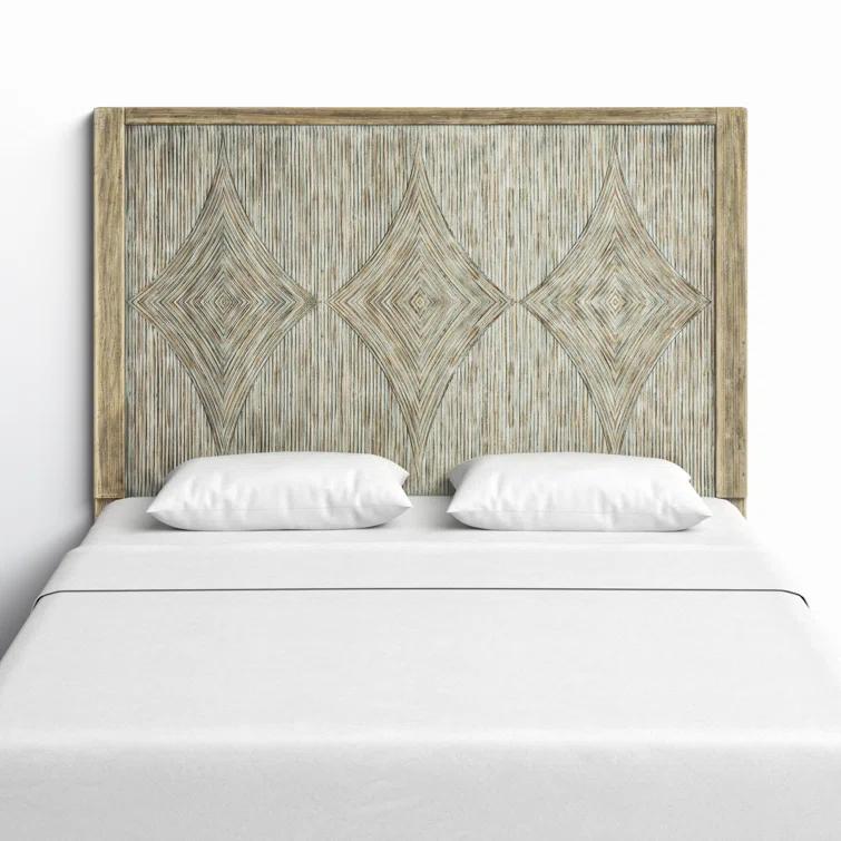 Natural Driftwood King Resin and Wood Headboard