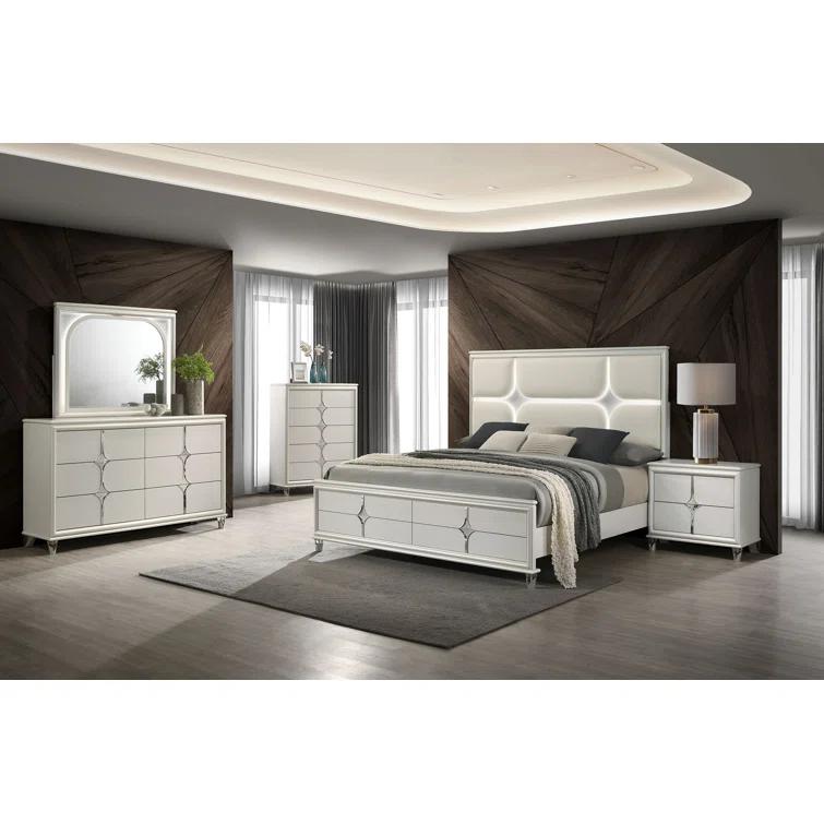 5-drawer Bedroom Chest Of Drawers Pearl White