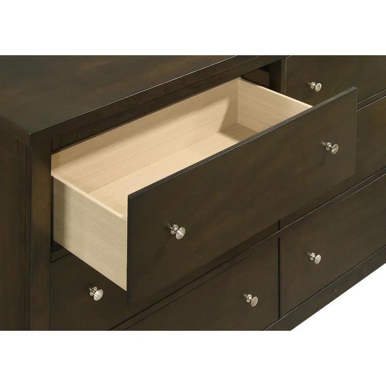 6-drawer Dresser And Mirror Dark Cocoa