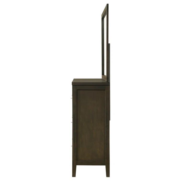 6-drawer Dresser And Mirror Dark Cocoa