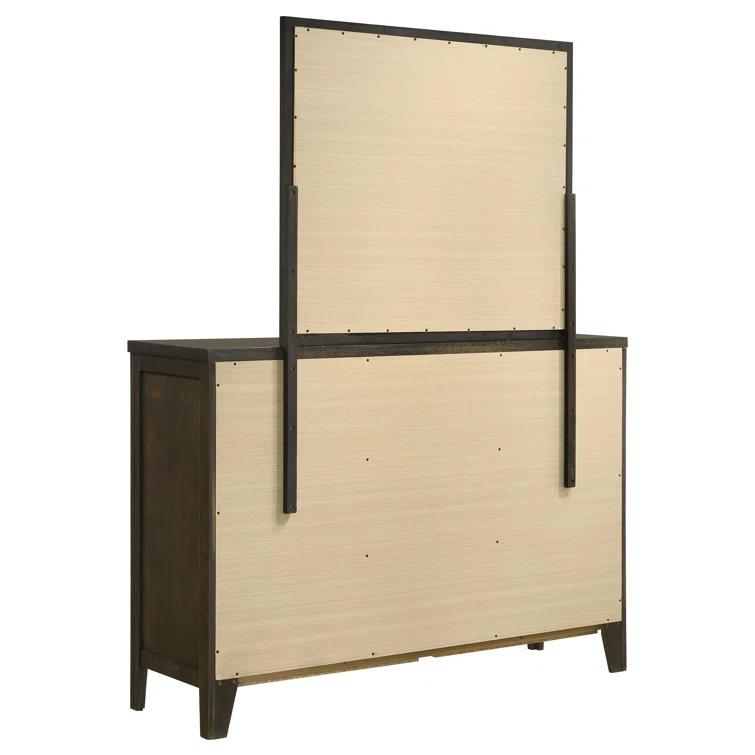 6-drawer Dresser And Mirror Dark Cocoa