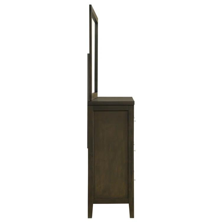 6-drawer Dresser And Mirror Dark Cocoa