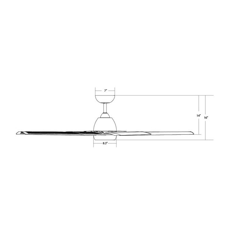 66" 8 - Blade Outdoor / Indoor Smart Ceiling Fan with Remote Control Included, Works With Google Assistant, Amazon Alexa and IOS/Android Mobile APP