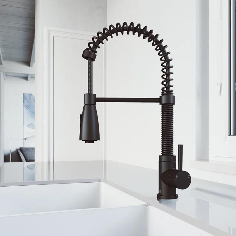 Brant 19 H 1-handle Pull-Down 2-Function Sprayer Kitchen Faucet