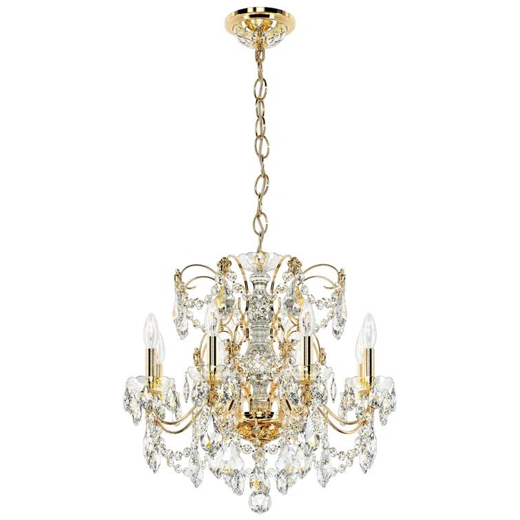 Century 8 - Light Glass Tiered Chandelier