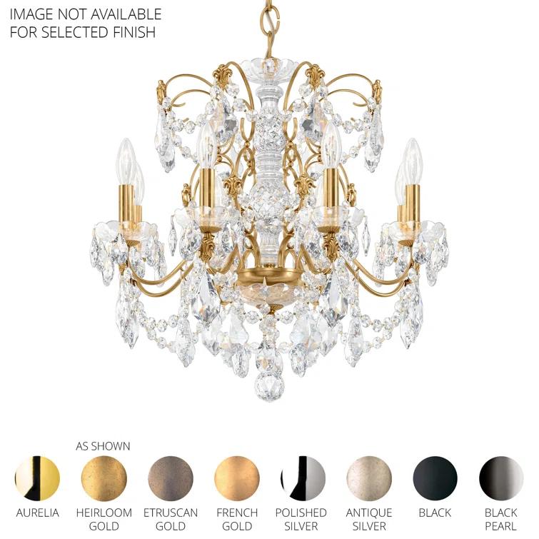 Century 8 - Light Glass Tiered Chandelier