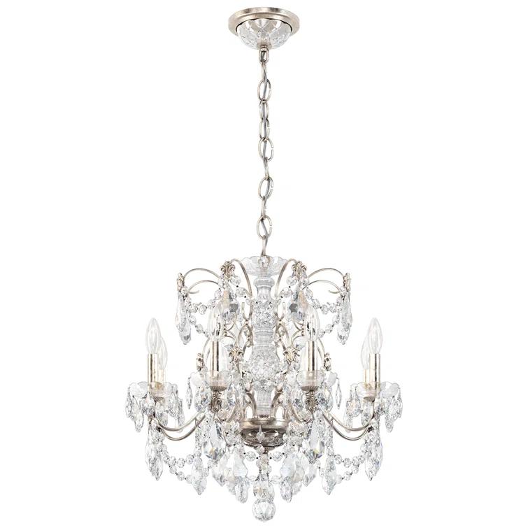 Century 8 - Light Glass Tiered Chandelier