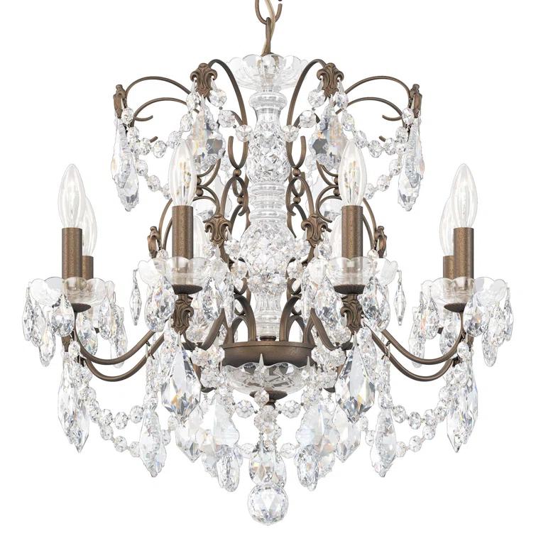 Century 8 - Light Glass Tiered Chandelier