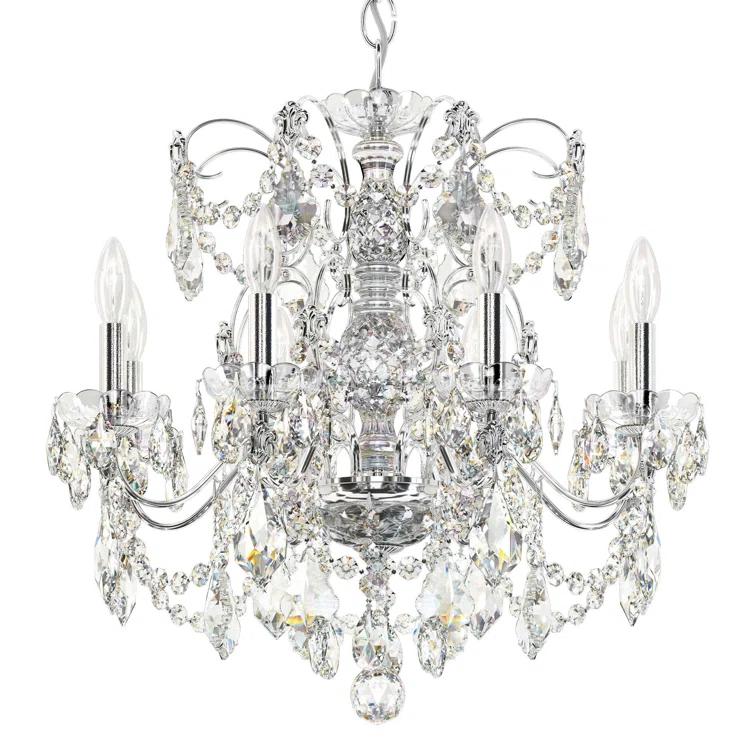 Century 8 - Light Glass Tiered Chandelier