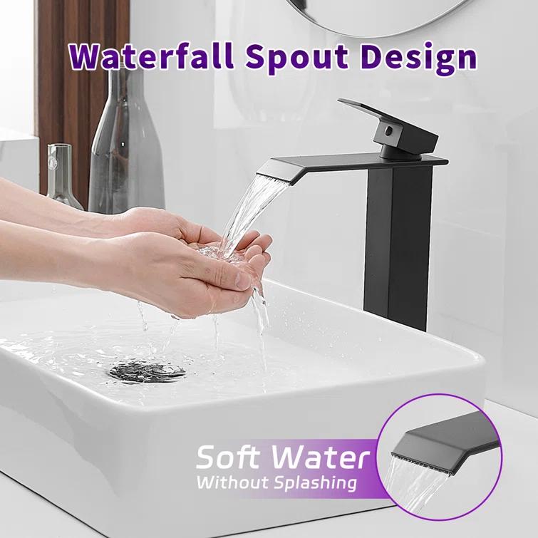 Vessel Sink Faucet Single-handle Bathroom Faucet with Drain Assembly