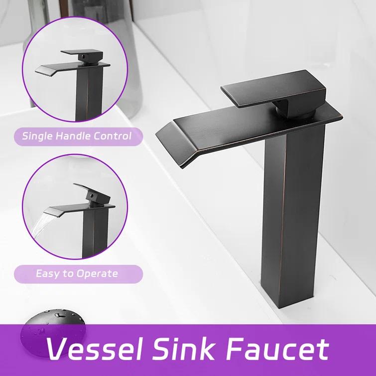 Vessel Sink Faucet Single-handle Bathroom Faucet with Drain Assembly
