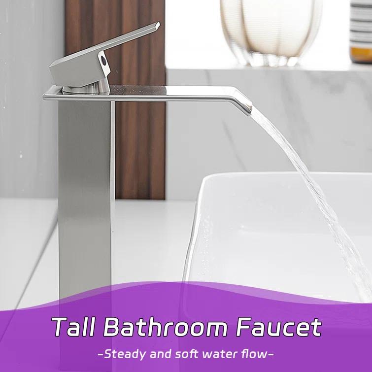 VIBRANTBATH 6004H-N Vessel Sink Faucet Single-handle Bathroom Faucet with Drain Assembly