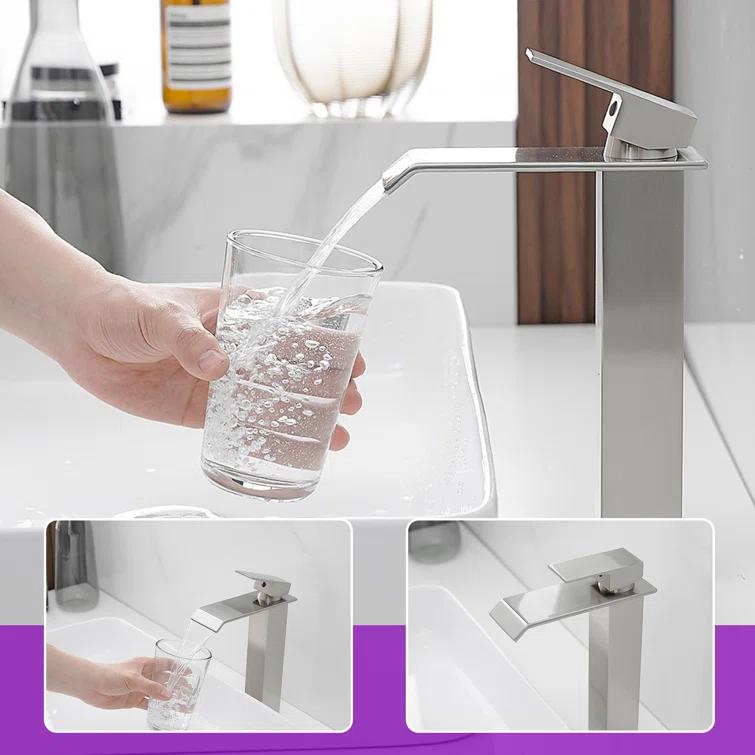 VIBRANTBATH 6004H-N Vessel Sink Faucet Single-handle Bathroom Faucet with Drain Assembly