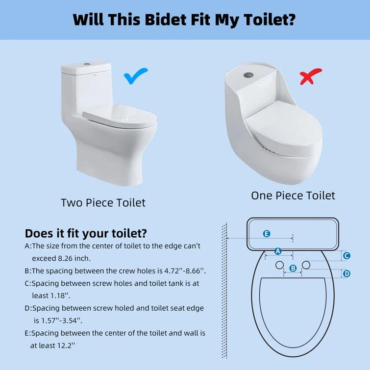 Hibbent Non-electric Dual Nozzle Toilet Seat Bidet, Water Pressure Control, Self Cleaning Sprayer JBY1103-CP