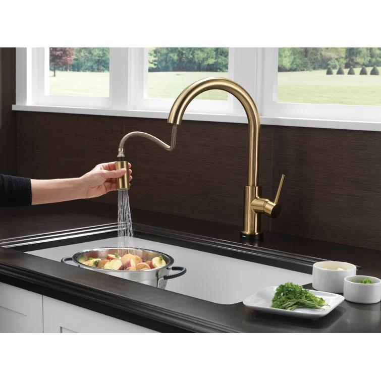Trinsic Pull Down Sprayer Touch Kitchen Sink Faucet, Touch Control Kitchen Faucet
