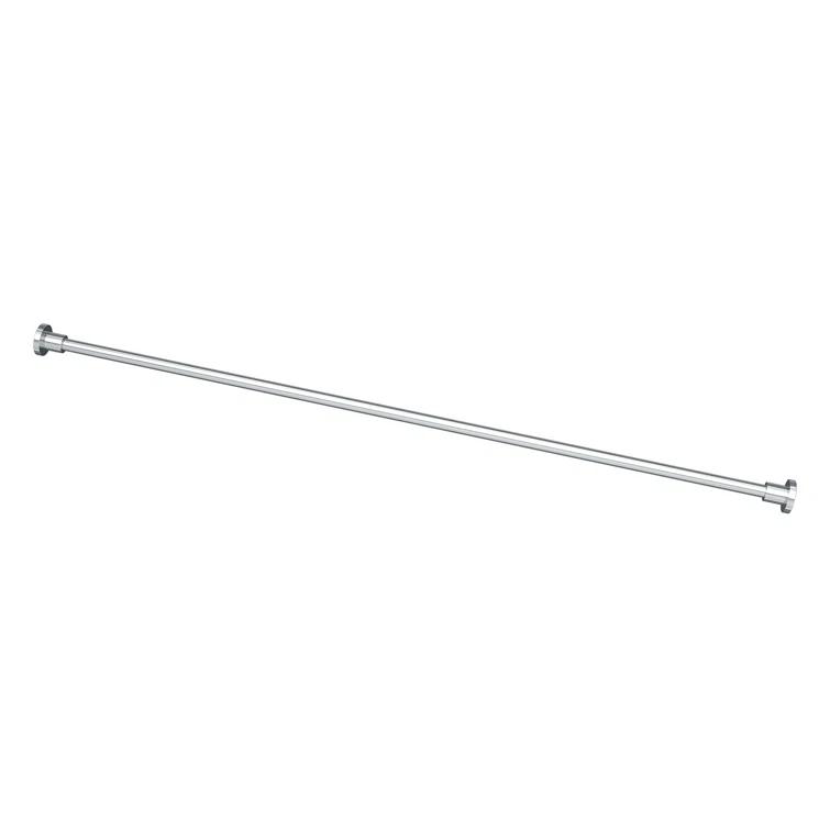 Minimalist 60" Straight Fixed Shower Curtain Rod | Wall Mount Solid Brass Shower Rod