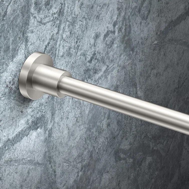 Minimalist 60" Straight Fixed Shower Curtain Rod | Wall Mount Solid Brass Shower Rod