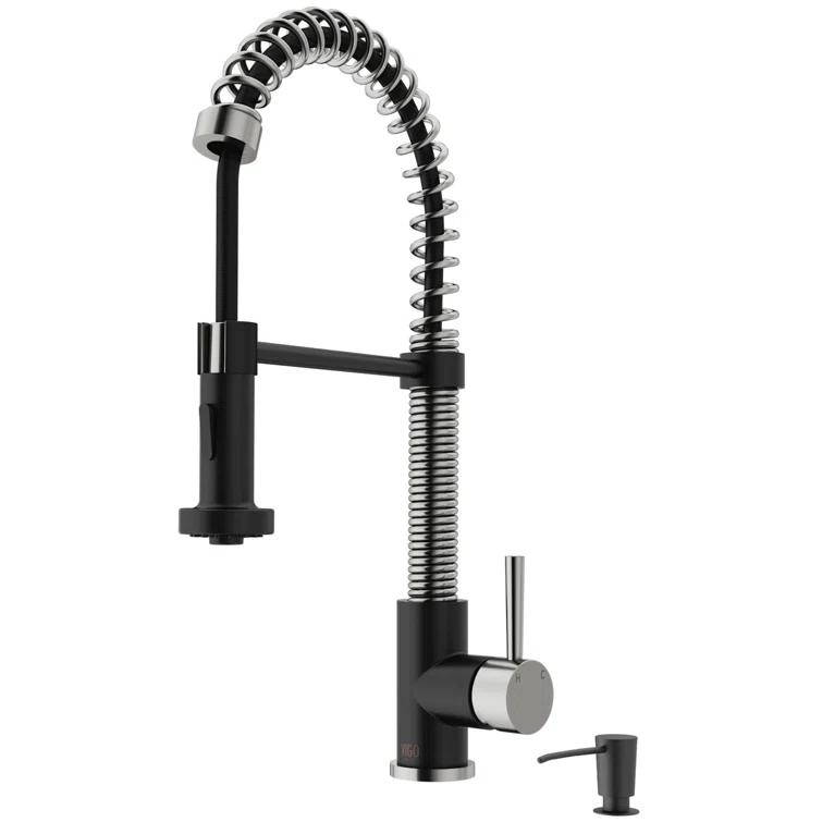 Edison 19" H 1-handle Pull-Down 2-Function Sprayer Kitchen Faucet