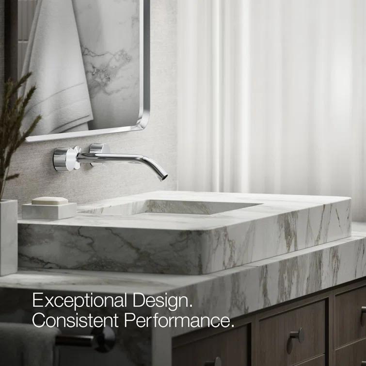 Components Wall-Mount Bathroom Sink Faucet Trim with Oyl Handles