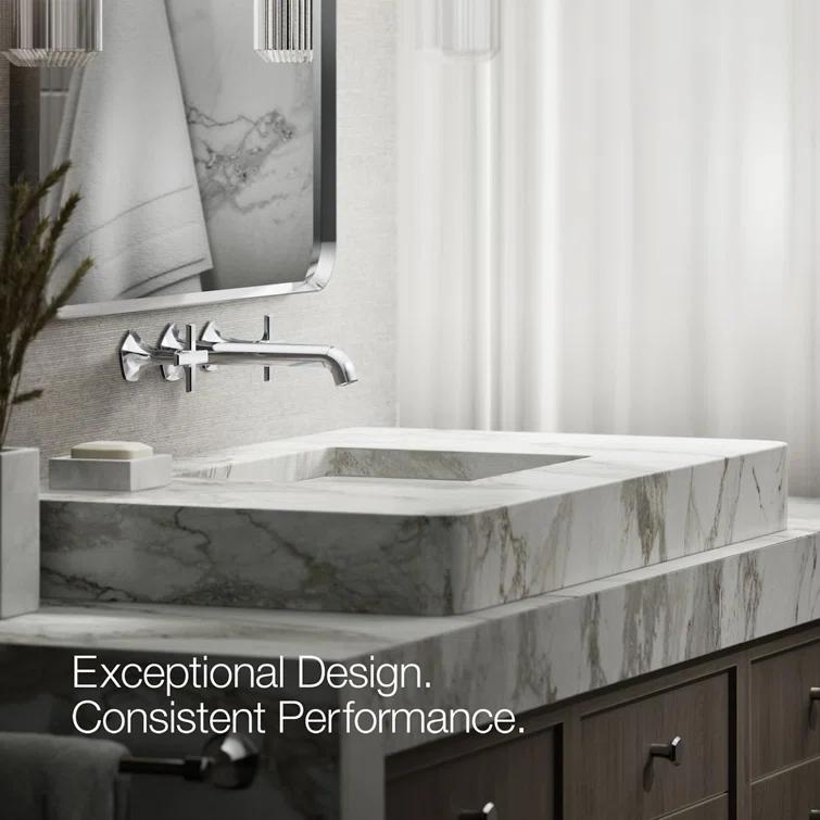 Occasion Wall-Mount Bathroom Sink Faucet Cross Handle Trim