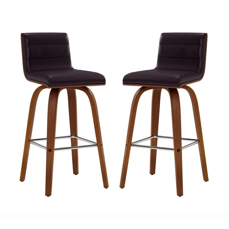 Biance Solid Wood Swivel Bar & Counter Stool