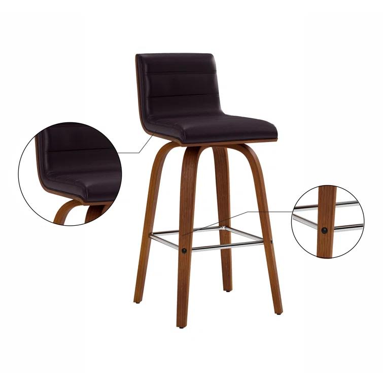 Biance Solid Wood Swivel Bar & Counter Stool