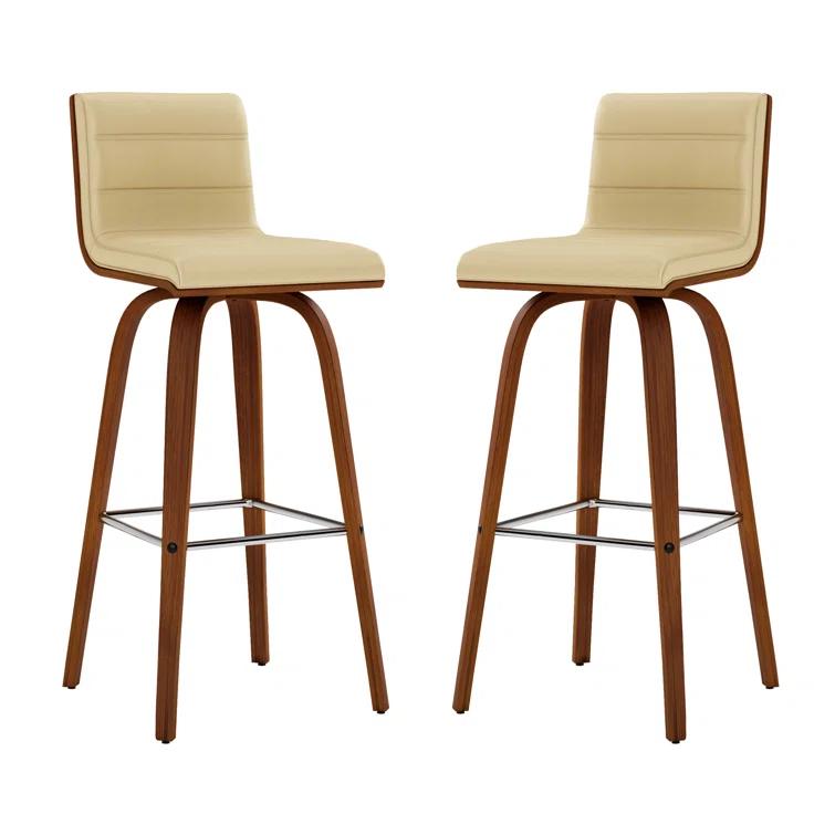 Biance Solid Wood Swivel Bar & Counter Stool