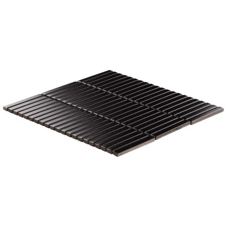 Monogram Stacked 11.19 In. X 11.9 In. Glossy Porcelain Mosaic Floor And Wall Tile (0.92 Sq. Ft. / Each)