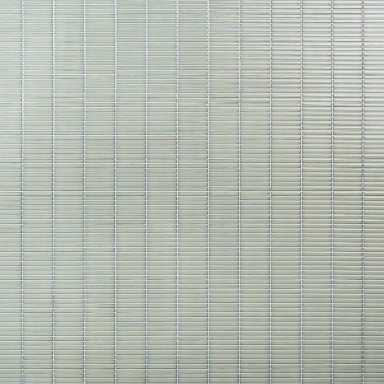 Monogram Stacked 11.19 In. X 11.9 In. Glossy Porcelain Mosaic Floor And Wall Tile (0.92 Sq. Ft. / Each)