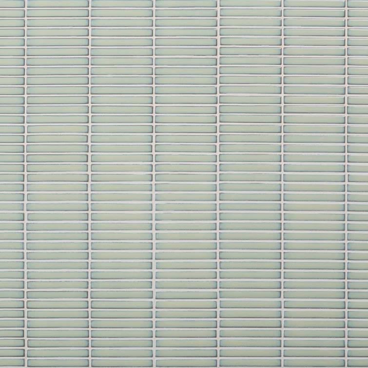 Monogram Stacked 11.19 In. X 11.9 In. Glossy Porcelain Mosaic Floor And Wall Tile (0.92 Sq. Ft. / Each)