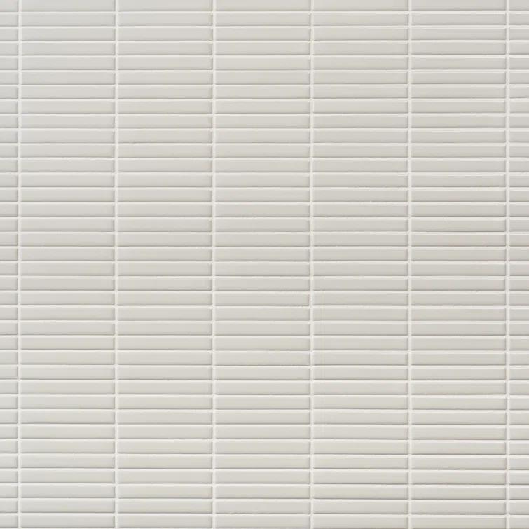 Monogram Stacked 11.19 In. X 11.9 In. Glossy Porcelain Mosaic Floor And Wall Tile (0.92 Sq. Ft. / Each)