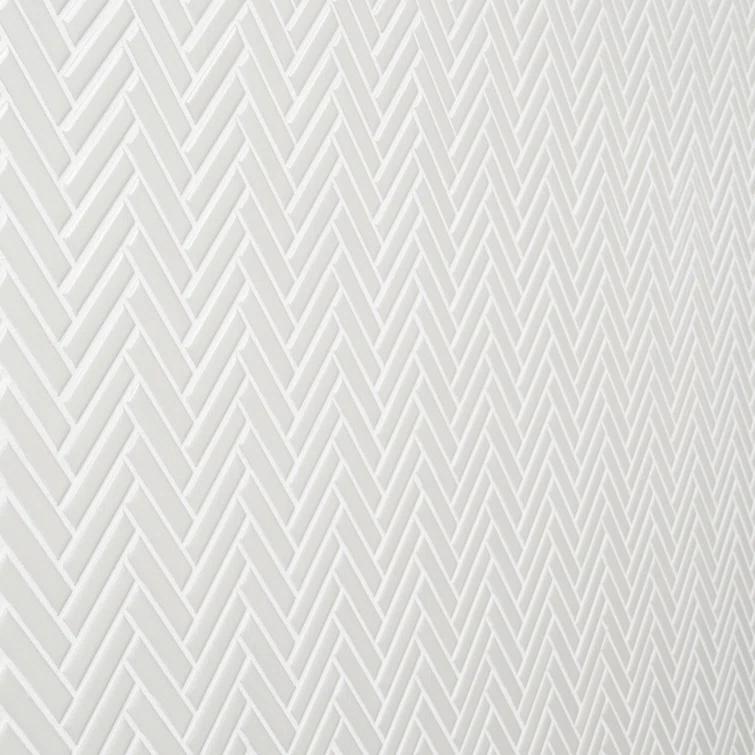Monogram Herringbone 11.14 in. x 11.14 in. Glossy Porcelain Mosaic Floor And Wall Tile (0.86 Sq. Ft. / Each)
