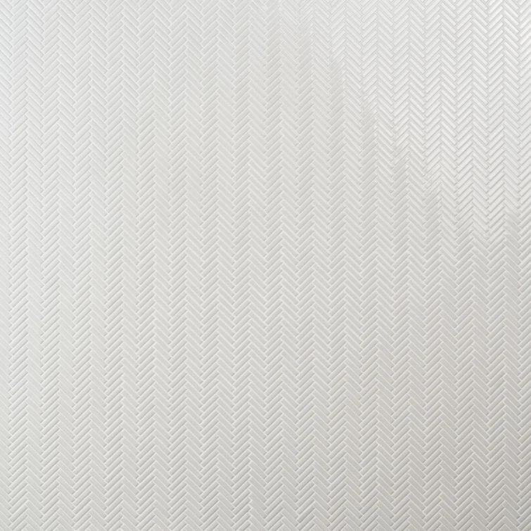 Monogram Herringbone 11.14 in. x 11.14 in. Glossy Porcelain Mosaic Floor And Wall Tile (0.86 Sq. Ft. / Each)