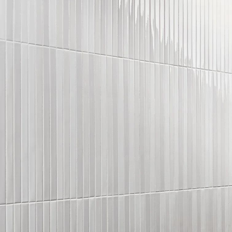 Vivanta 5.27 In. X 17.71 In. Glossy Ceramic Mosaic Elongated Subway Wall Tile (8 Sheets / Box)