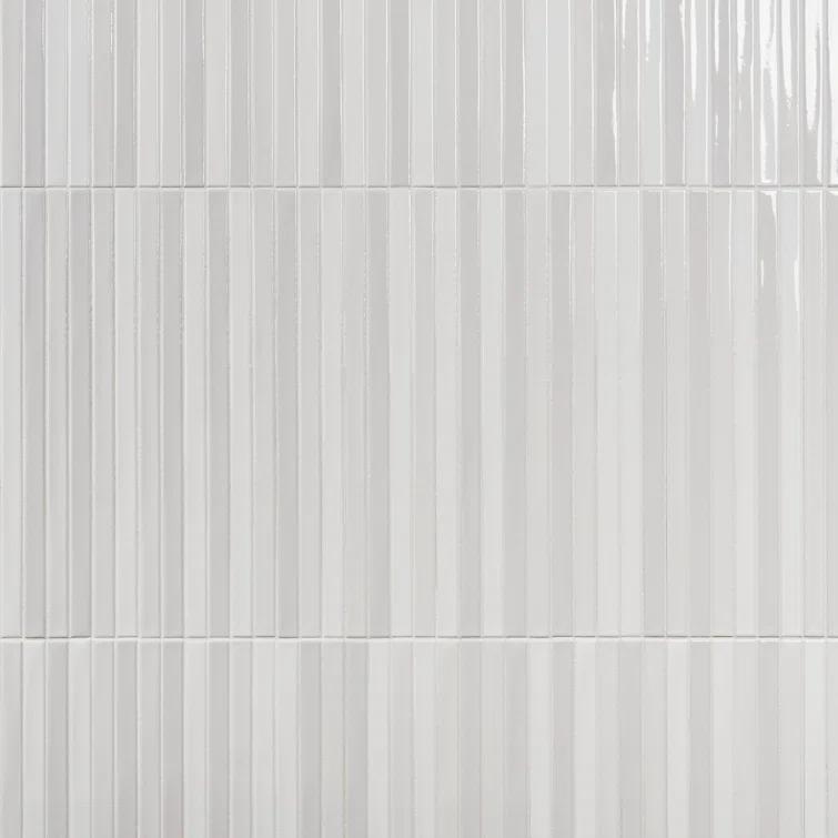 Vivanta 5.27 In. X 17.71 In. Glossy Ceramic Mosaic Elongated Subway Wall Tile (8 Sheets / Box)